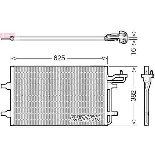 Denso Air Conditioning Condenser fits Volvo C30 2006-2012 1.6 1.8 2.0
