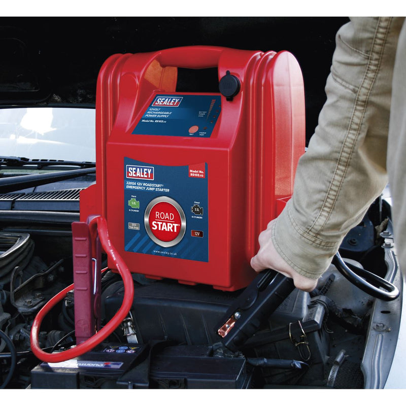 Sealey RoadStartï Emergency Jump Starter 12V 3200 Peak Amps RS103 Sealey - Dynamic Drive