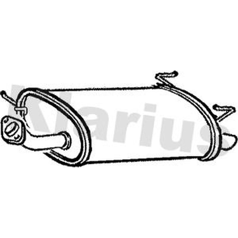 Klarius Box With Tail Pipe Rear fits Nissan Primera 1996-2002 2.0