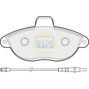 NAPA Front Brake Pad Set fits Citroën Dispatch I 1995-2006 1.9 2.0