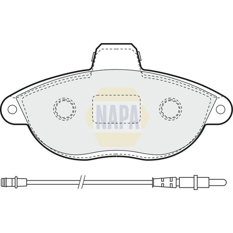 NAPA Front Brake Pad Set fits Citroën Dispatch I 1995-2006 1.9 2.0
