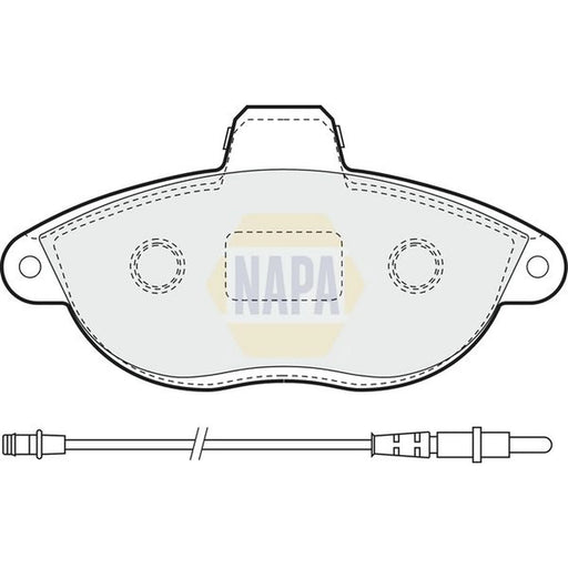 NAPA Front Brake Pad Set fits Citroën Dispatch I 1995-2006 1.9 2.0