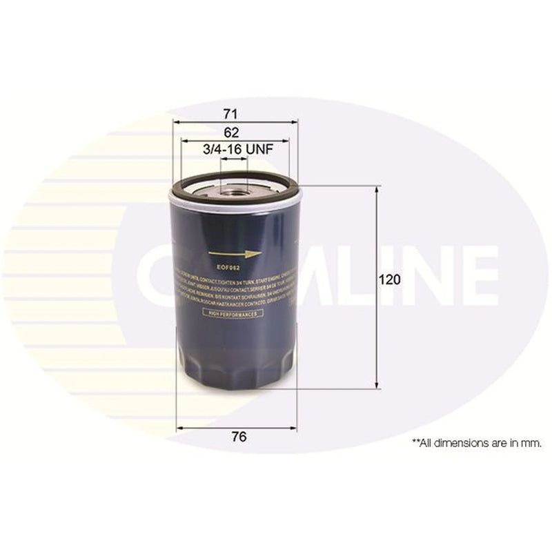 Comline Engine Oil Filter fits Alfa Romeo 155 1993-1997 2.5
