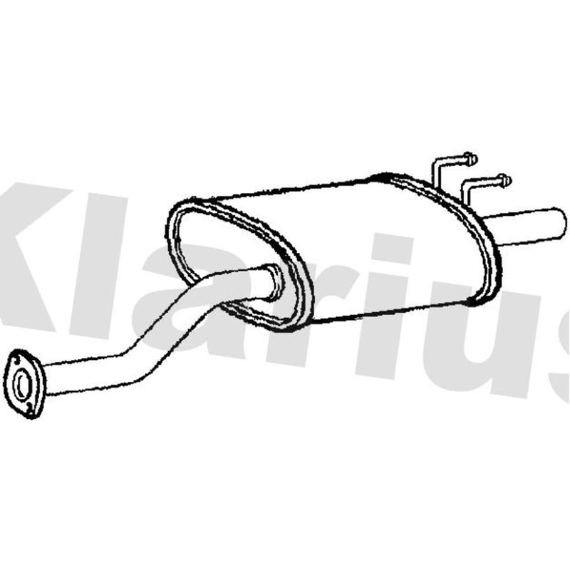 Klarius Box With Tail Pipe Rear fits Honda Civic VIII 2006-2012 1.3