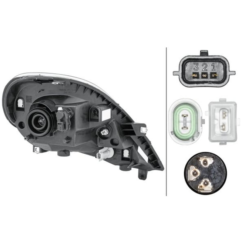 Hella Headlight Headlamp W5W Left fits Nissan Primastar 2001-2006 1.9 2.0 2.5