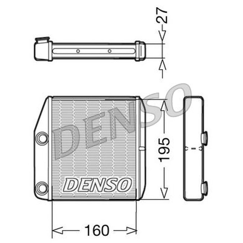 Denso Heater Matrix Core Heat Exchanger fits Abarth Grande Punto 2007-2010 1.4