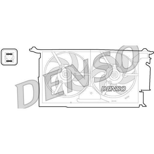Denso Engine Cooling Fan fits Citroën Berlingo First 1996-2005 1.8 1.9 2.0