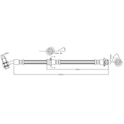 Juratek Brake Hydraulic Hose Line Front Left fits Nissan Qashqai II 2013-2015