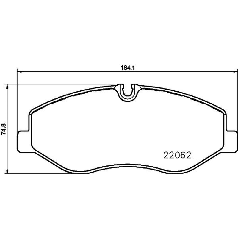 DON Front Brake Pad Set fits Mercedes-Benz Marco Polo Camper 2015 on