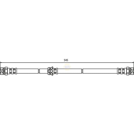 NAPA Brake Hydraulic Hose Line Front NBH1375