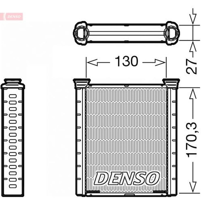 Denso Heater Matrix Core Heat Exchanger fits Nissan Micra V 2016 on 0.9 1.0 1.5