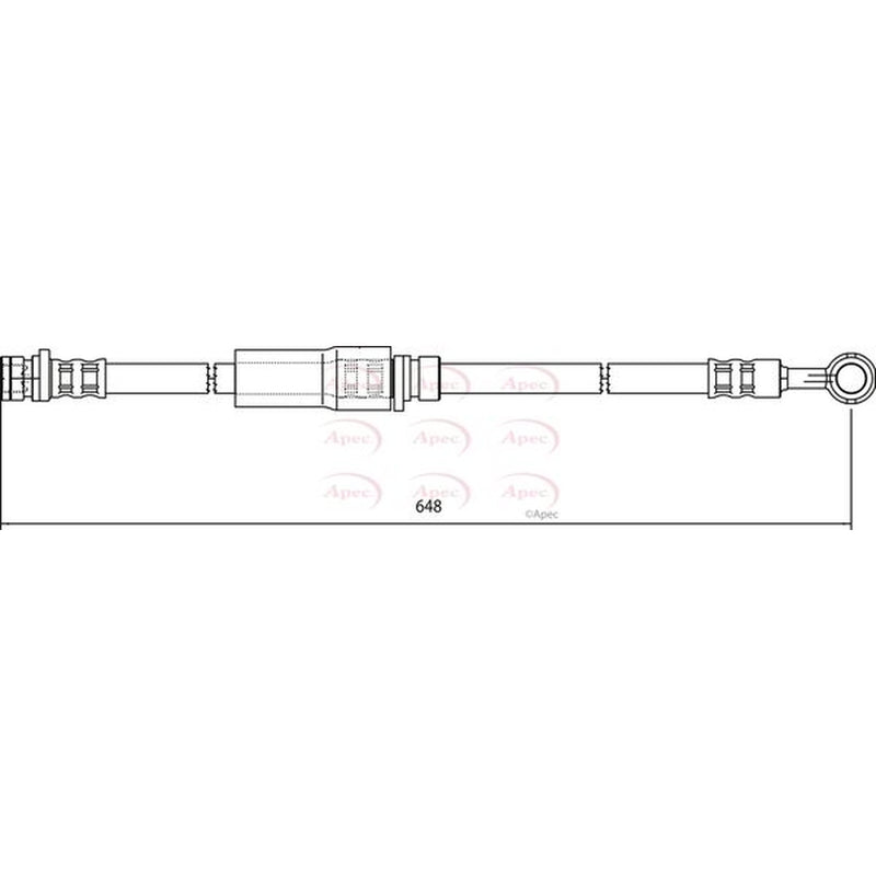 Apec Brake Hydraulic Hose Line Rear fits MG Express Hatchback 2003-2005 2.0