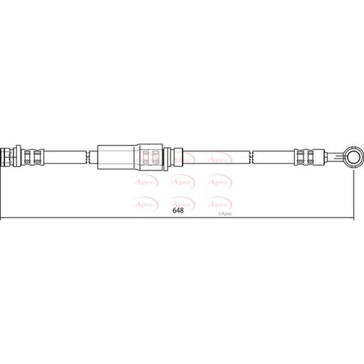 Apec Brake Hydraulic Hose Line Rear fits MG Express Hatchback 2003-2005 2.0