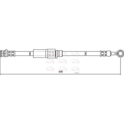 Apec Brake Hydraulic Hose Line Rear HOS4046