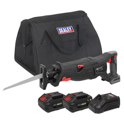 Sealey Brushless Reciprocating Saw 20V SV20 Series Kit 2 Batteries CP20VRSXKIT Sealey - Dynamic Drive