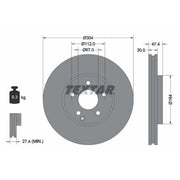 Textar 2 x Vented Front Brake Discs 92152105-x2