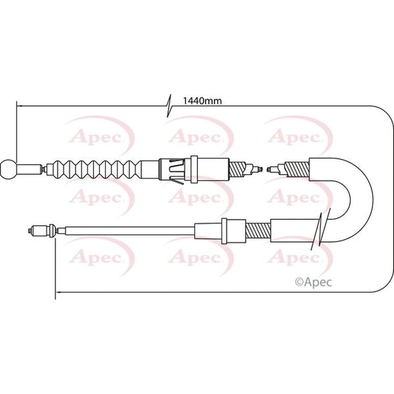 Apec Handbrake Cable Right Rear CAB1397