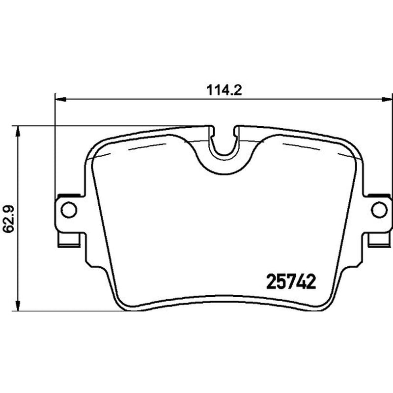 Brembo 4 x Rear Brake Pad Set fits Jaguar F-Type 2012-2017 2.0 3.0 5.0