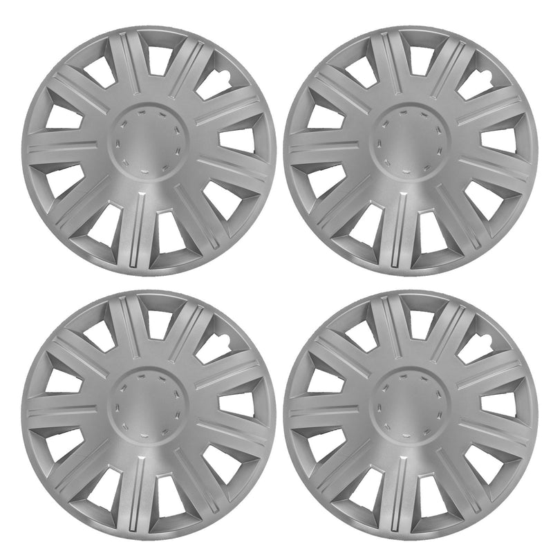 UKB4C 14" NEX Set x 4 Silver Multi-Spoke Wheel Trims Hub Caps Covers Protectors Versaco  - Dynamic Drive