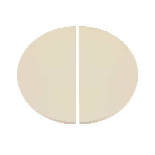 Dellonda Halfmoon Ceramic Heat Deflector Plates for Kamado BBQs 15"(38cm) 2pc Dellonda - Dynamic Drive