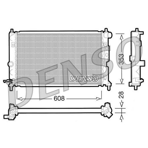 Denso Engine Radiator fits Opel Vectra B 1995-2003 1.6 1.8 2.0 2.2 2.5 2.6