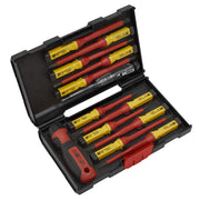 Sealey Screwdriver Set 13pc Interchangeable VDE Approved AK6128 Sealey - Dynamic Drive