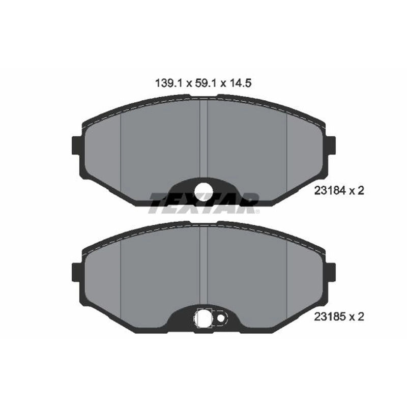 Textar Front Brake Pad Set 2318401