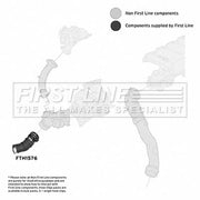 First Line Intercooler Turbo Charge Air Hose fits BMW X5 2007-2013 3.0