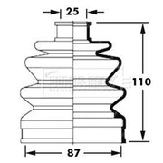 Borg & Beck Drive Shaft Bellow Kit Wheel Side BCB2387