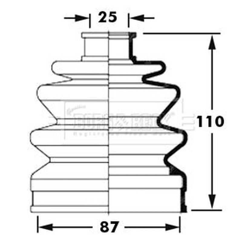 Borg & Beck Drive Shaft Bellow Kit Wheel Side BCB2387