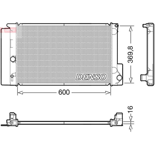 Denso Engine Radiator fits Toyota Auris 2007-2018 1.3 1.33 1.4 1.6 1.8