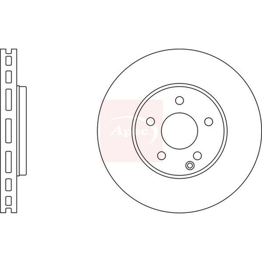 Apec 2 x Vented Brake Discs fits Mercedes-Benz E-Class 2003-2008 211.080 211.082