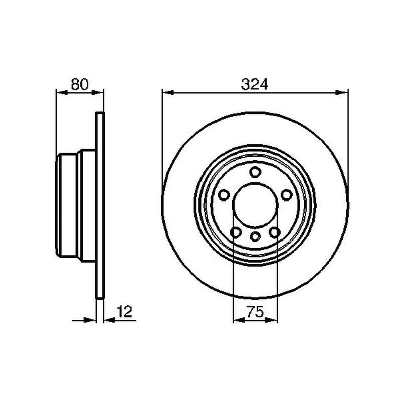 Bosch Rear Brake Solid Discs & Pads fits BMW X5 2000-2006 3.0 4.4