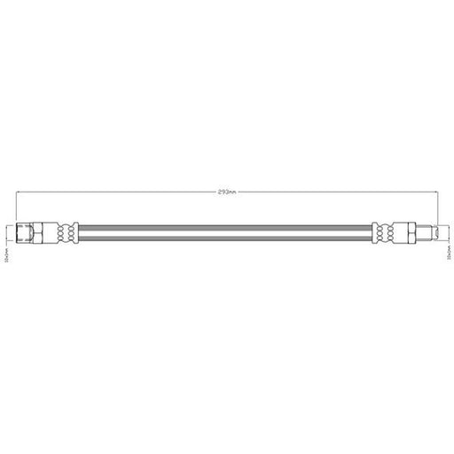 Abtex Brake Hydraulic Hose Line Rear fits Volvo XC90 I 2002-2014 2.5 3.2