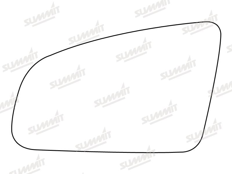 Summit Stick-On Standard Mirror Glass fits Audi A4 01 on LHS Summit - Bars 4 Cars