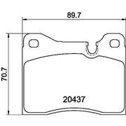 Mintex Front Brake Pad Set fits Alfa Romeo 6 1979-1986 2.0 2.5