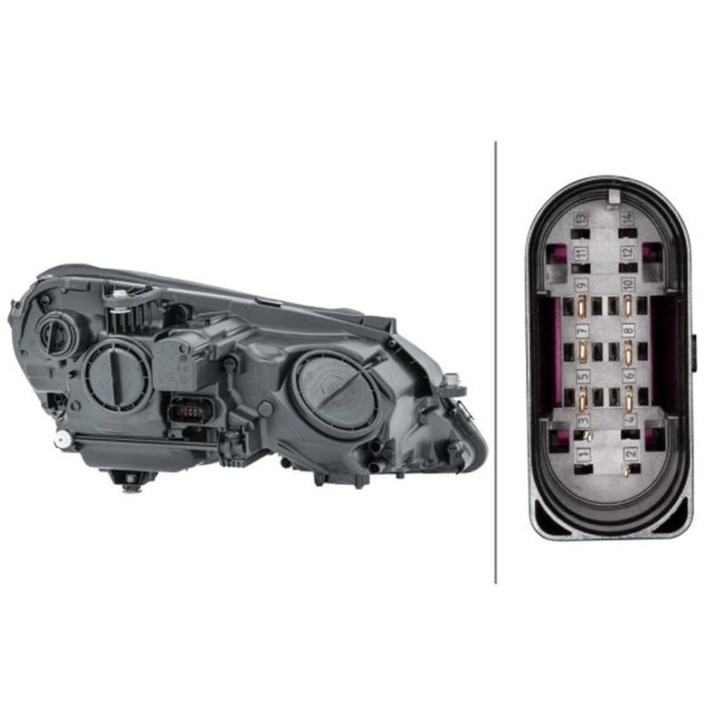 Hella Headlight Headlamp H7/H7 Left fits Mercedes-Benz E-Class 2009-2016