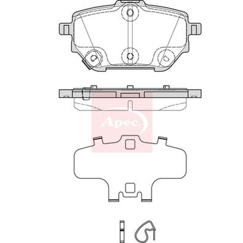 Apec Rear Brake Solid Discs & Pads fits Toyota Corolla 2019 on 1.6