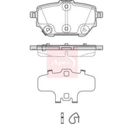 Apec Rear Brake Pad Set fits Toyota C-Hr 2023-2024
