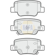 NAPA Rear Brake Pad Set fits Toyota Verso 2009-2018 1.6 1.8 2.0 2.2