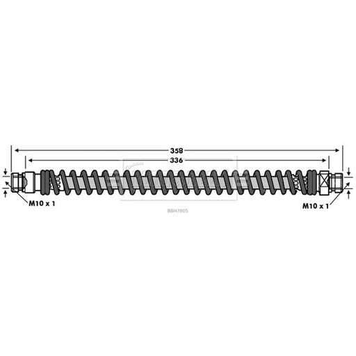 Borg & Beck Brake Hydraulic Hose Line inner BBH7805