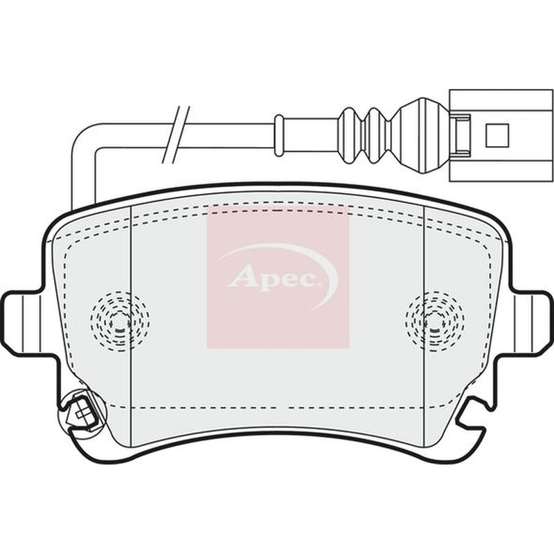 Apec Rear Brake Pad Set fits VW California T5 Camper 2007-2015 1.9 2.0