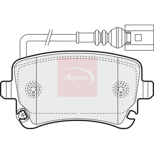Apec Rear Brake Pad Set fits VW California T5 Camper 2007-2015 1.9 2.0