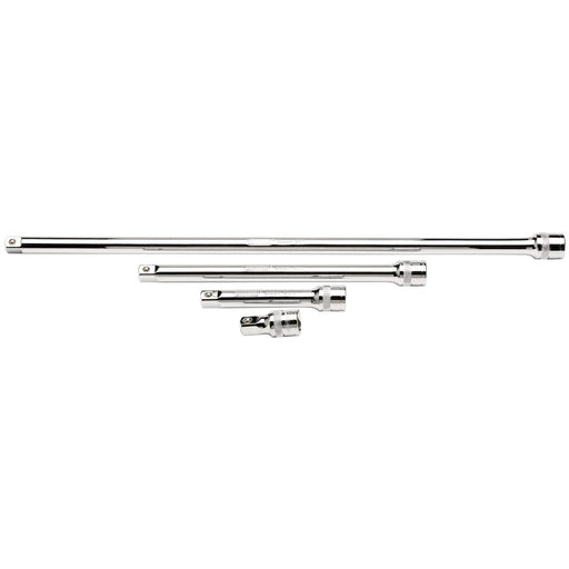Draper Extension Bar Set, 1/2" Sq. Dr., Polished Chrome (4 Piece) 16769 Draper - Dynamic Drive