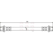 Apec Brake Hydraulic Hose Line Rear fits Toyota Corolla 1992-2001