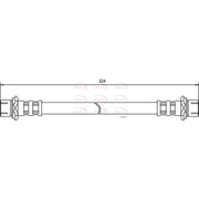 Apec Brake Hydraulic Hose Line Rear HOS3487