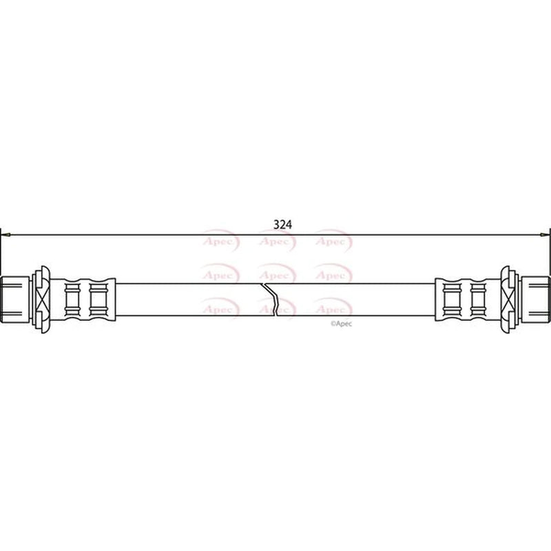 Apec Brake Hydraulic Hose Line Rear HOS3487