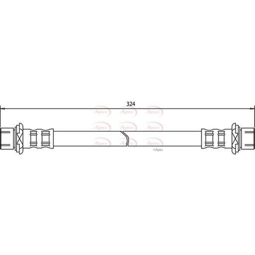 Apec Brake Hydraulic Hose Line Rear fits Toyota Corolla 1992-2001