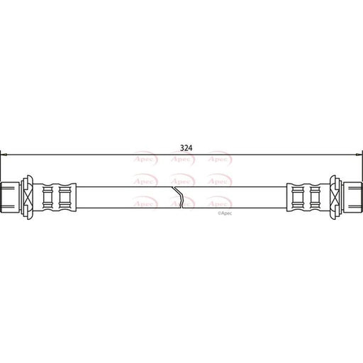 Apec Brake Hydraulic Hose Line Rear HOS3487