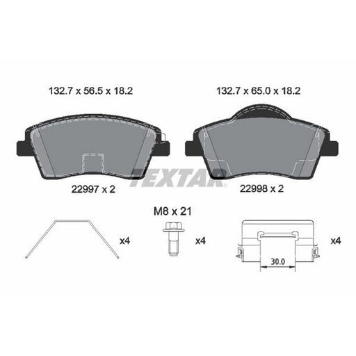 Textar Front Brake Pad Set 2299701